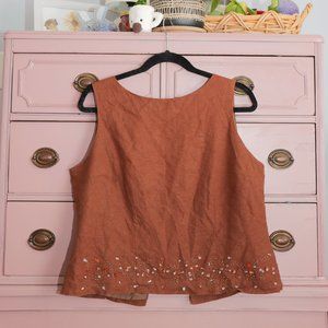 SUPER CUTE vintage brown top